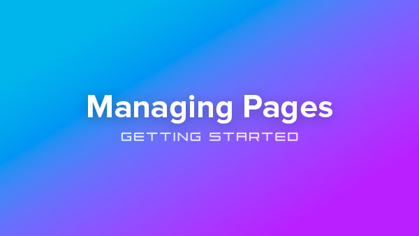 Managing Pages