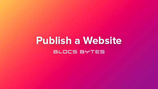 How to Publish a Website