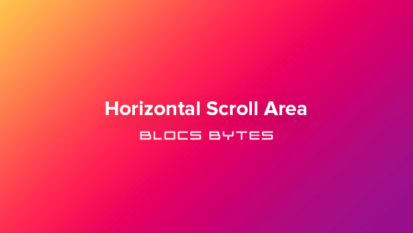 How to Create a Horizontal Scroll Area