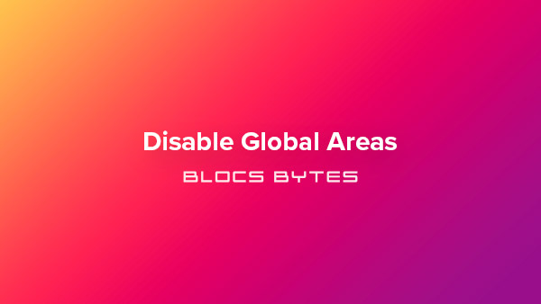 How to Disable Page Global Areas